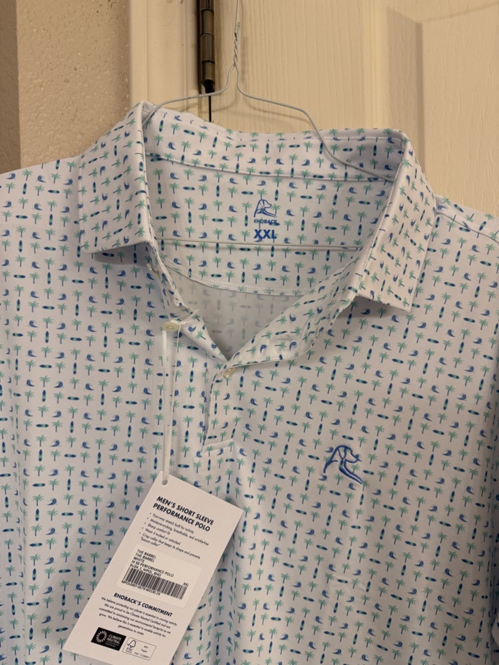 NWT Rhoback Men's Short Sleeve Performance Polo – “The Barrel”